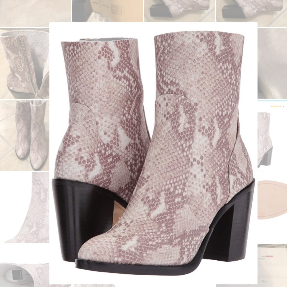 Dolce Vita 7.5 Samie Bootie Snakeskin Suede
